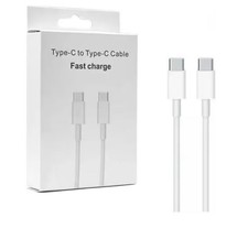 Generic USB-C to USB-C Fast Charging Data Transfer Cable, 10 ft, White