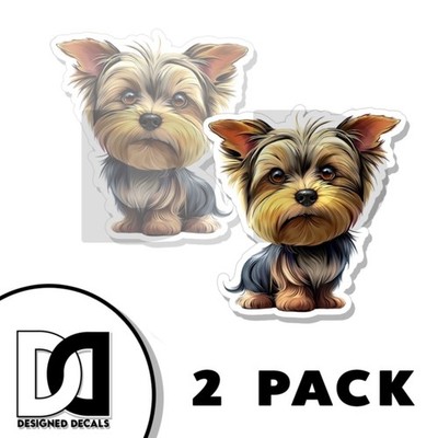 Cute Yorkshire Terrier Sticker High Class Creature Decal Made in USA 2 PACK