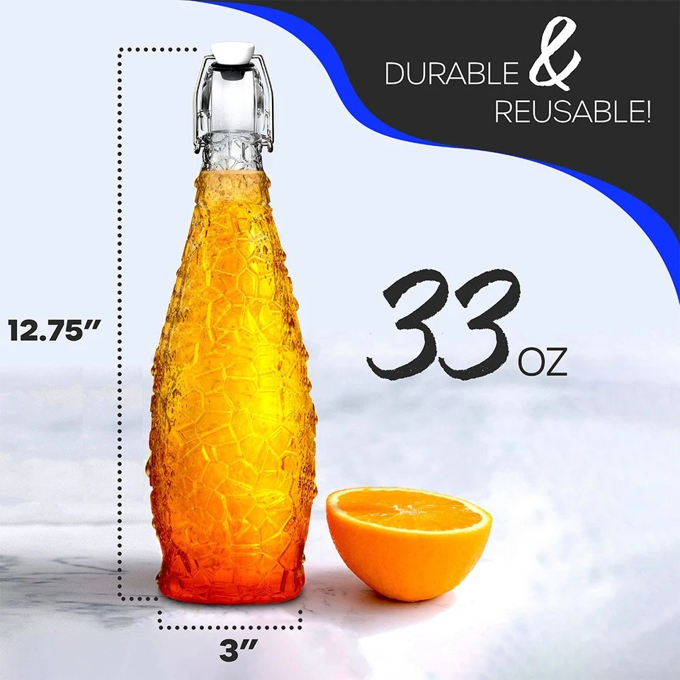 Botellas Nevlers 33 oz texturizadas con tapa oscilante (paquete de 6) Foto 3 de 4