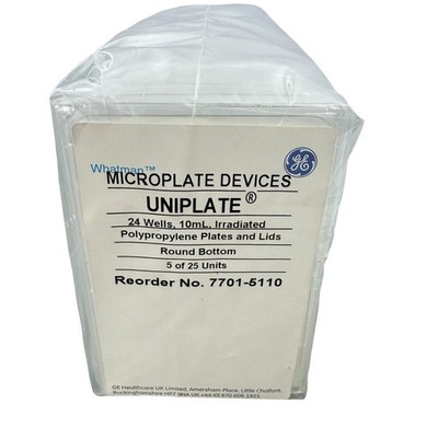 Whatman GE UNIPLATE 24 Well 10mL Polypropylene Microplate Round Bottom 7701-5110