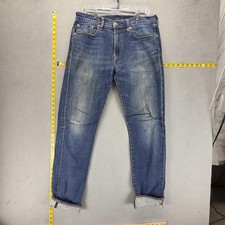 Levis 502 Jeans Mens 32x34 Blue Selvedge LVC Zip Fly Medium Wash