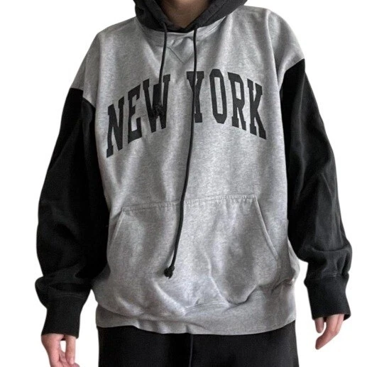 J.Galt New York Graphic Hoodie OS Skater Streetwear Lounge Oversized Pullover