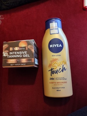 NIVEA Sun Touch Body Lotion Bräunungseffekt, 400ml + Intensive Tanning Gel 150g