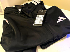 adidas Girls 2-Piece Tricot Tracksuit Full Zip Jacket  Pants Black Pink Sz 6