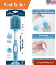 No Scratch Blue Baby Bottle Cleaning Brush with Nipple Cleaner and Stand, 1-Pack
