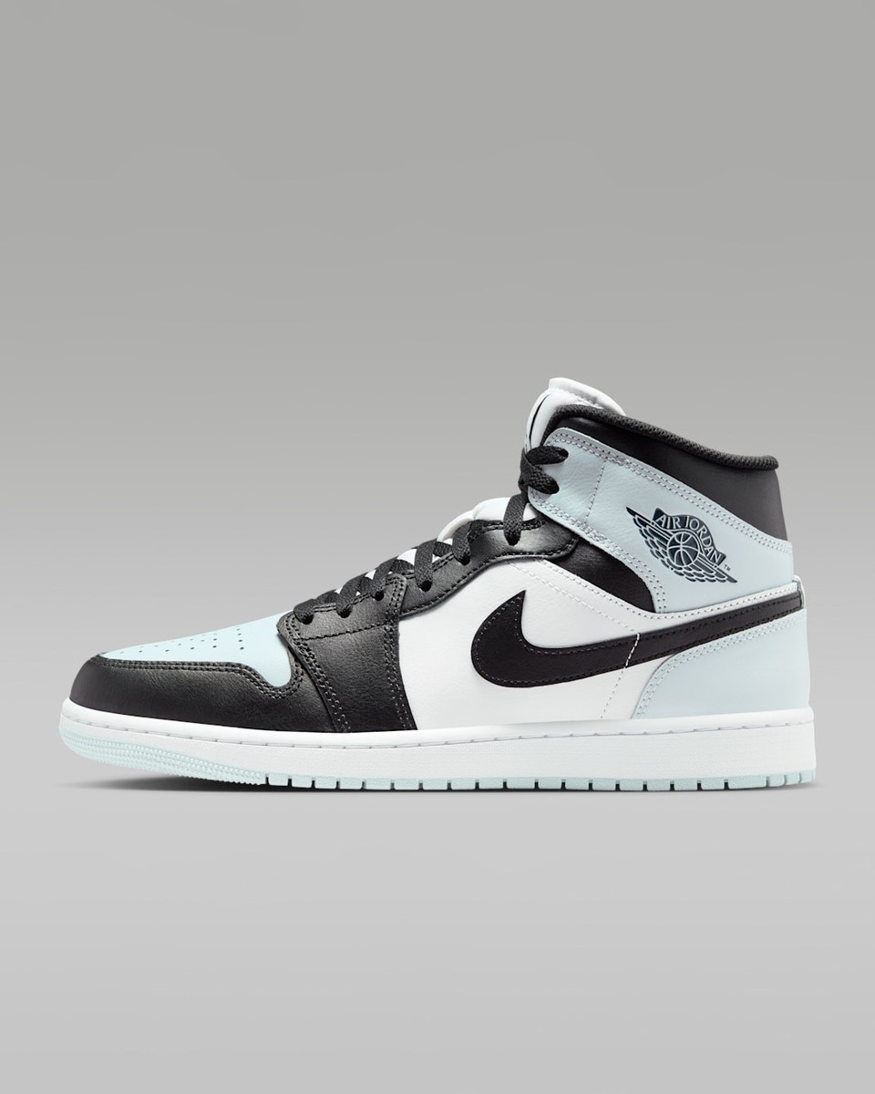 Nike Air Jordan 1 Mid Shoes Black Squadron Blue White DQ8426-002 Men's Sizes NEW View 3