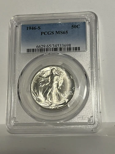 1946-S Walking Liberty Half Dollar 50c PCGS MS65