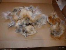 REAL tanned RED FOX fur SCRAPS FLY TYING smaller native craft art supply fishing