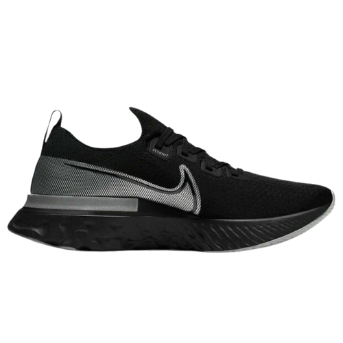 Nike React Infinity Run Flyknit Black Metallic Silver for Nike React Infinity Run Flyknit Black Metallic Silver for