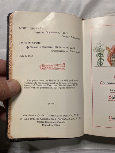 Vintage Saint Joseph Continuous Sunday Missal Confraternity Version 1961 - Bild 9 von 12
