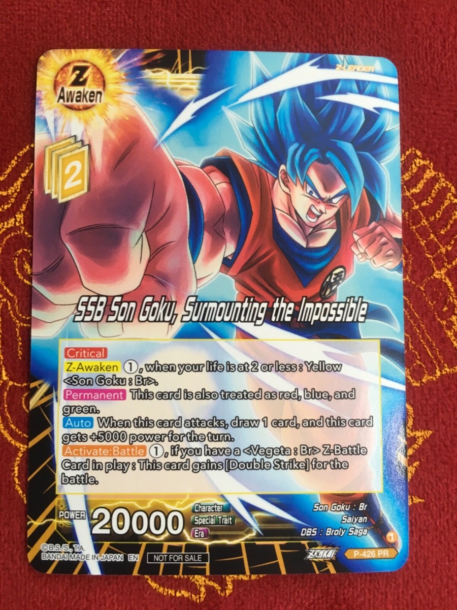 Dragon Ball Super Card Game SSB Son Goku, Surmounting the