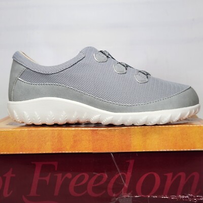 Size 7 Extra Wide - Barefoot Freedom Drew Shine - Grey Mesh - Womens