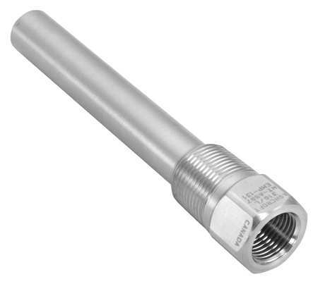 ASHCROFT 50W0250ST260S Threaded Thermowell,1/2"MNPT,SS 61VE22 - Picture 2 of 2