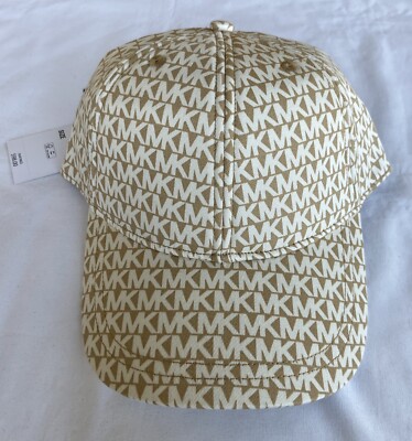 NEW MICHAEL KORS Monogram MK Logo Baseball Cap Hat