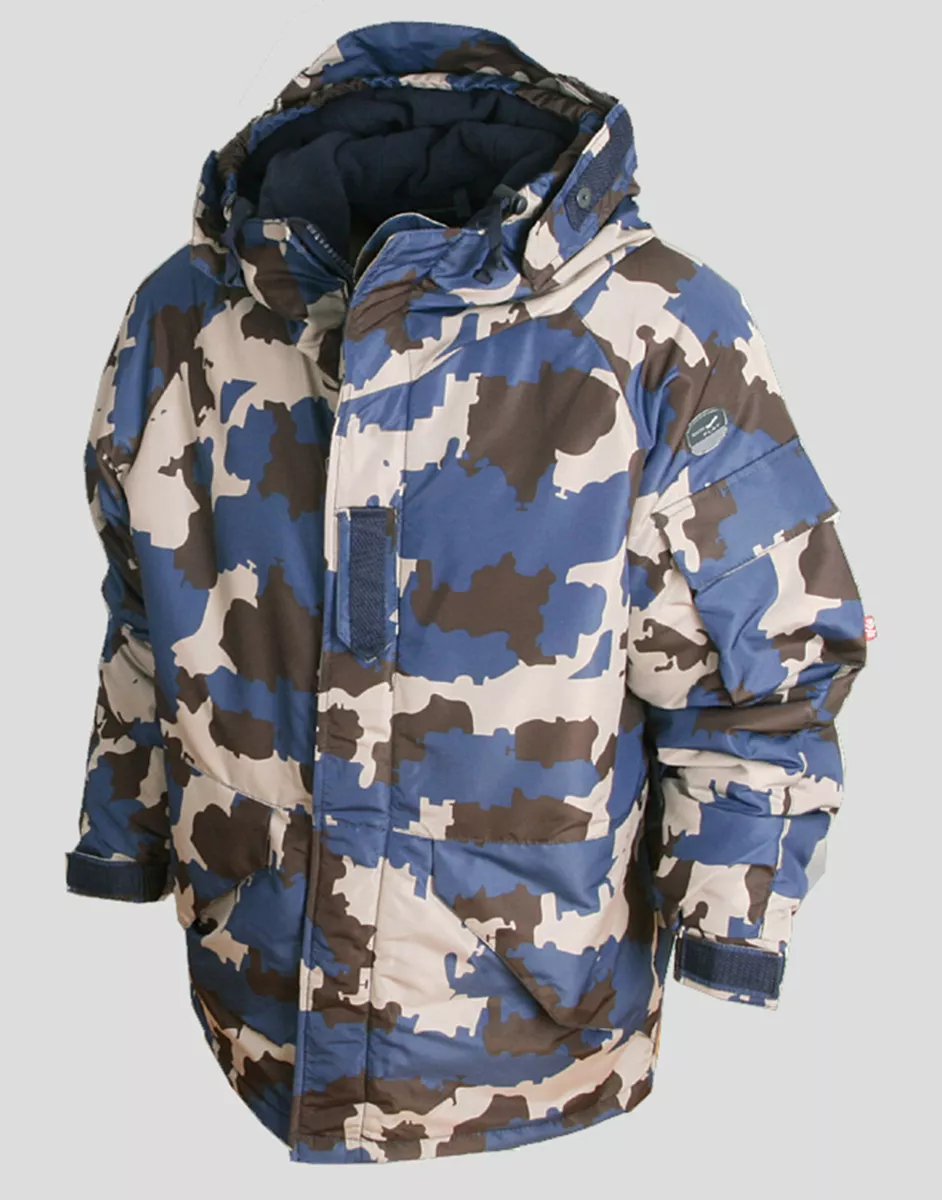 SOUTHPLAY Mens Quality Ski Snowboard Hood Jacket Jumper Parka CAMO BLUE S 2XL
