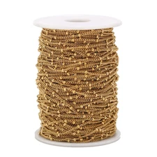 5 Meters Gold Stainless Steel Satellite Chain Bead Ball Cable Chain Findings