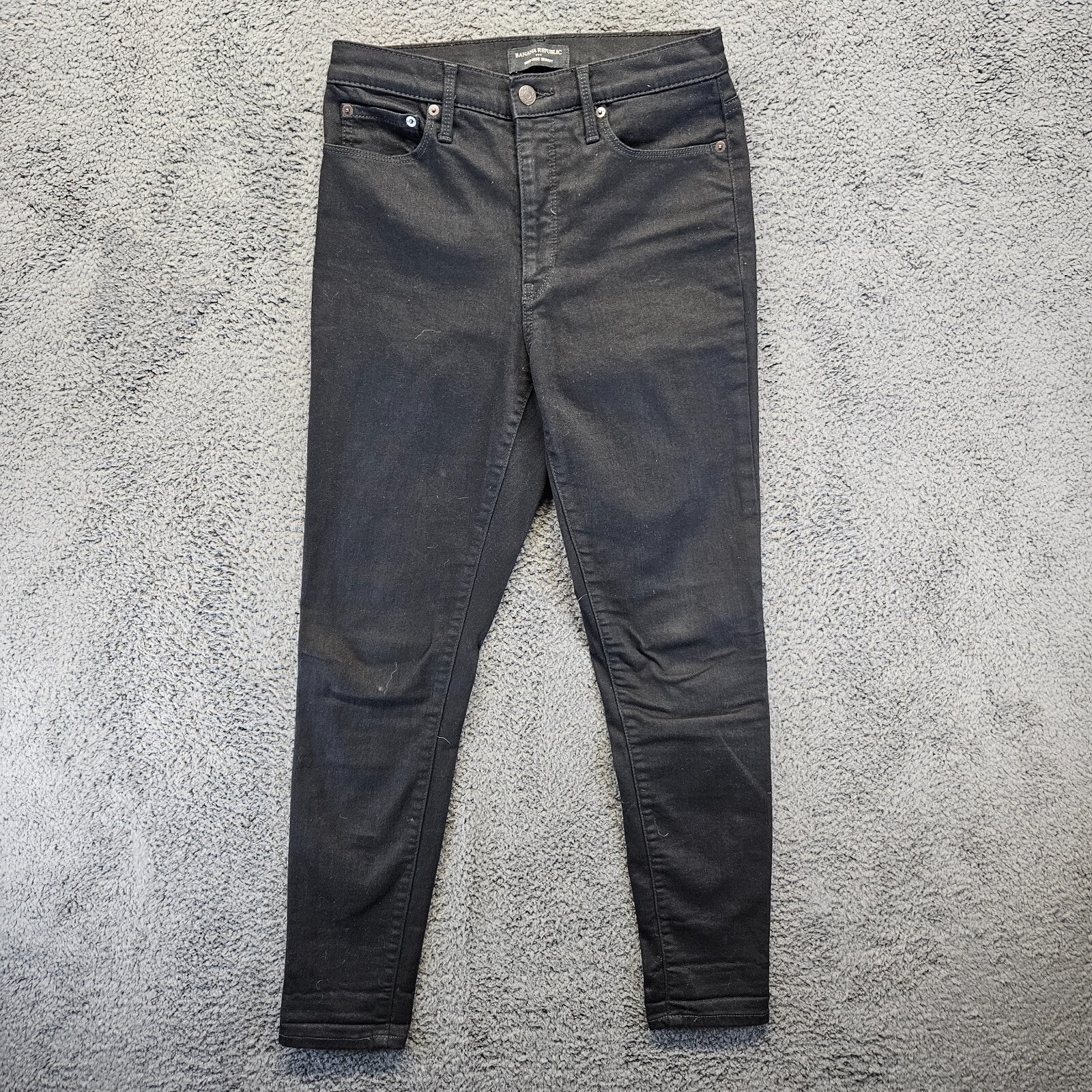 Banana Republic Jeans Womens 27/4 Black Denim High-Rise Skinny