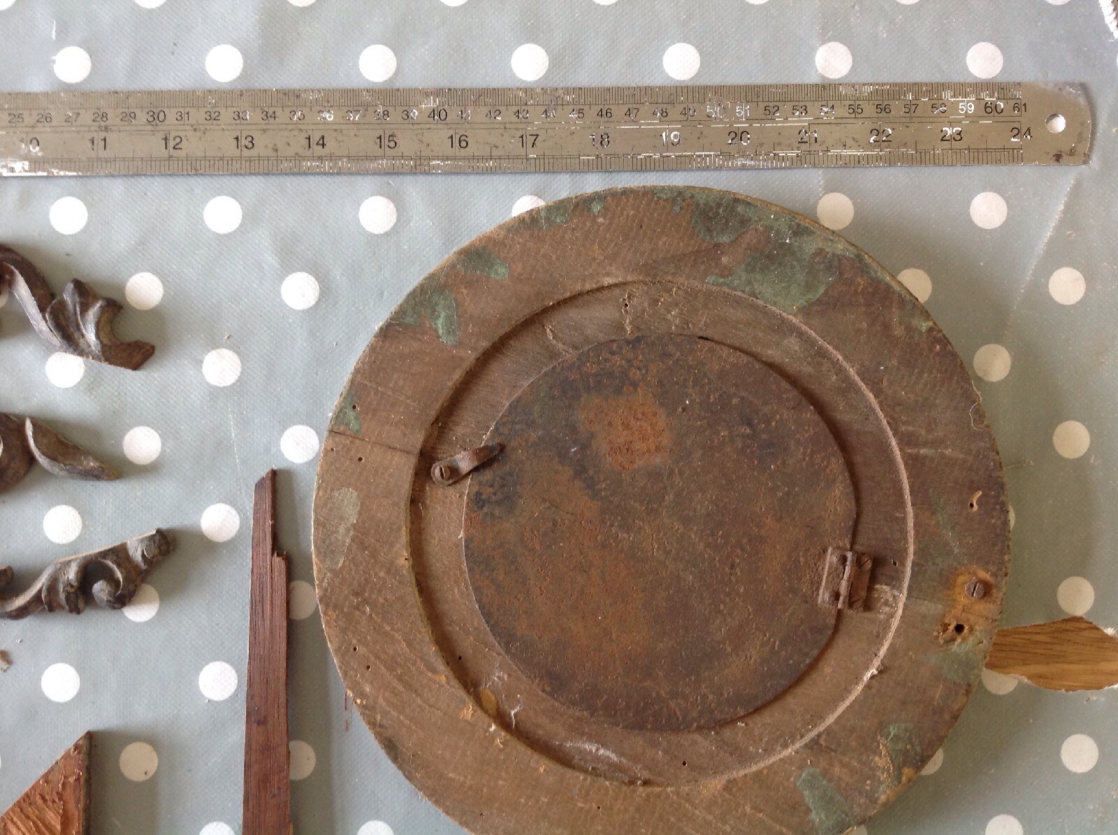 Antique Clock Case Parts Embellishments Decoration Seatboard Repair