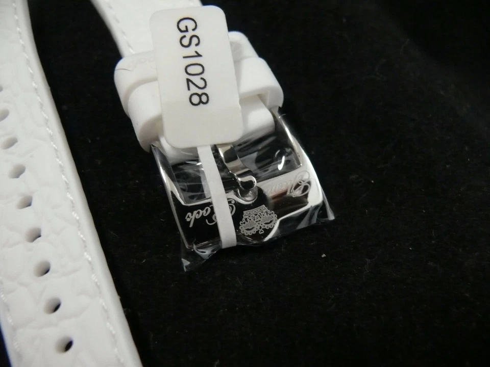 Correa de silicona texturizada blanca Glam Rock GS1028 26 mm nueva y auténtica Foto 3 de 4