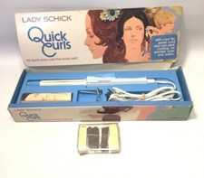 Vtg Lady Schick Quick Curls CI-3 Hair Curling Iron Styler w/Box  50 Goody Pins