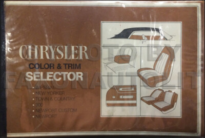 1971 Chrysler Farb- Und Polsterhändleralbum Imperial Newport New Yorker 300