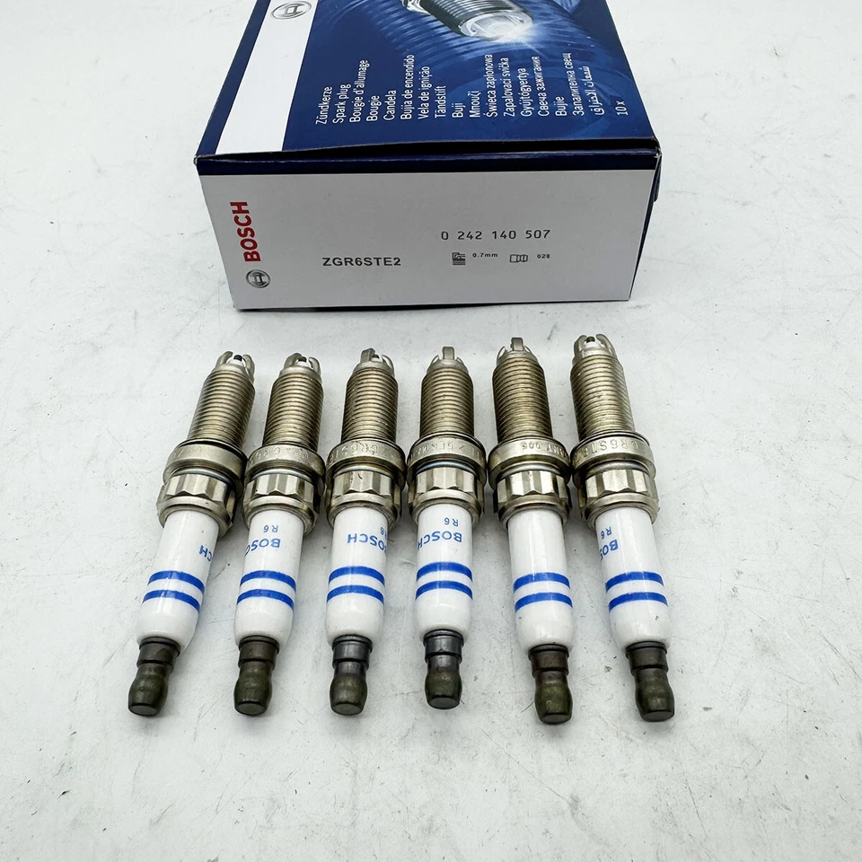 6 PIEZAS NUEVAS BUJÍAS ZGR6STE2 para E60 E90 E92 E93 135i 335i 535i BMW Bosch Foto 2 de 4