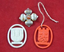 GERMAN WWII BADGE WHW Winterhilfswerk SET OF 3 pcs ORIGINAL WAR RELIC Original