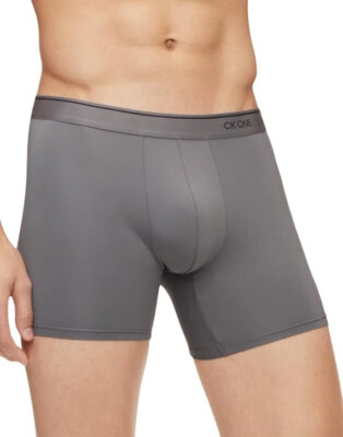 Calvin Klein Men's Underwear CK One Micro Boxer Briefs, Grey , Med
