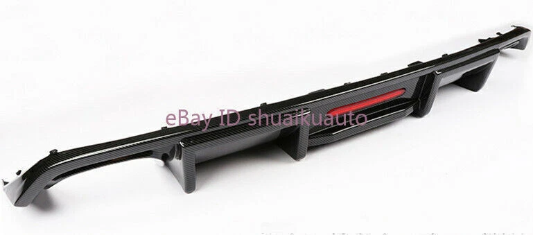 Difusor de parachoques trasero de fibra de carbono ABS para Volkswagen Passat 2011-2015 Foto 3 de 4