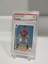 1991 Upper Deck Baseball Chipper Jones RC #55 PSA 9 MINT ROOKIE CARD