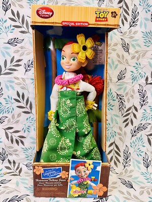 Toy Story Hawaiian Vacation Jessie Doll With Flower NIB Pull