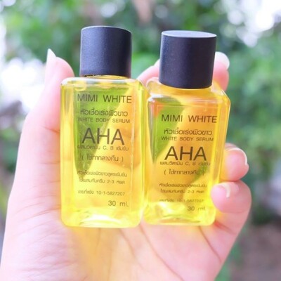 x10 AHA white by MIMI Body serum Black sun dull skin color uneven