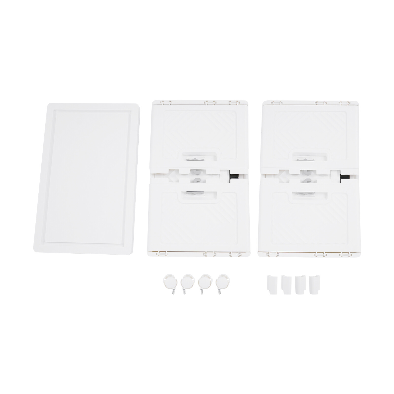 2-Layer Large Capacity Miscellaneous Storage Containers Box Cabinet w/ 4 Wheels