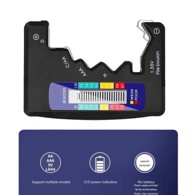 Praktischer tragbarer Batterietester f??r verschiedene Batterien mit LCD-Display
