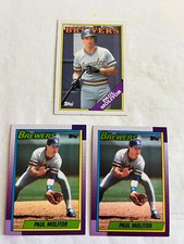 (3) PAUL MOLITOR-(2) 1990 TOPPS# 360-1988 TOPPS #465 BASEBALL CARDS