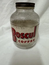 Boscul Coffee Glass Jar Vintage 