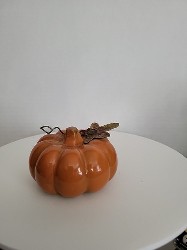3 calabazas decorativas surtidas de otoño/acción de gracias. 2 vidrios; 1 cerámica - Imagen 4 de 8