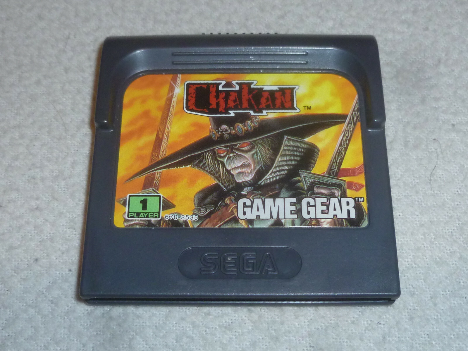 SEGA GAMEGEAR VIDEO GAME CHAKAN CARTRIDGE ONLY GEAR CART >>