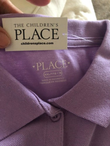 New CHILDRENS PLACE Girls XXL 16 Purple Pique POLO SHIRT TOP School Uniform - Picture 6 of 12