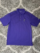 Nike Golf Men's Mickey Mouse Polo Shirt Purple Short Sleeve Dri Fit Size M