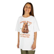 Kids Tee, Cute Capibara, Thai Tea, Children's Shirt, Animal print,
