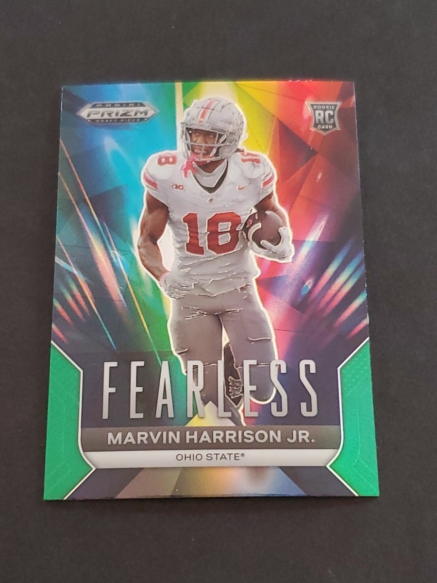 Marvin Harrison 2024 Prizm Draft Picks Fearless Green Prizm RC