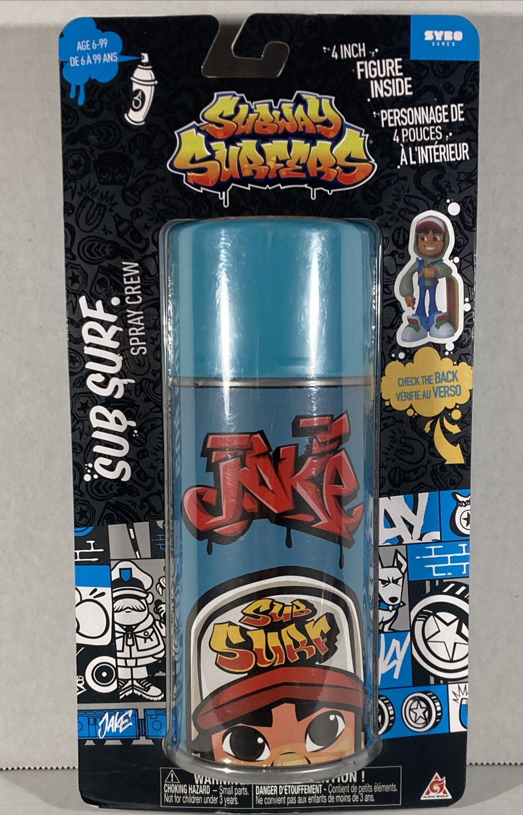 2 New Subway Surfers Spray Crew 4 Figures - Jake & Tricky Cans