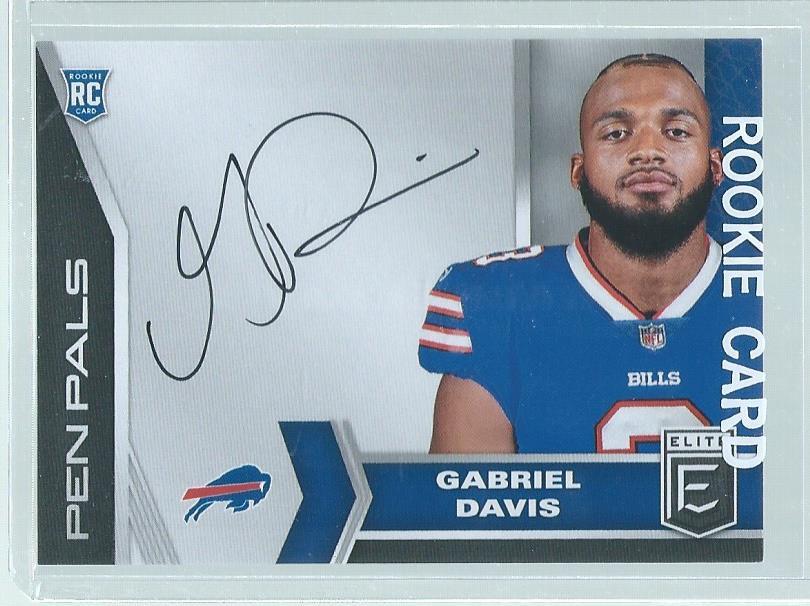 GABRIEL DAVIS 2020 PANINI DONRUSS ELITE PEN PALS ON CARD AUTO RC