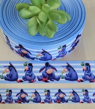 7/8  1.5" 1 YD Eeyore Grosgrain Ribbon Winnie The Pooh Hair Bow Lanyard Craft