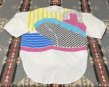 Young Edwardian Cruise Button-Up Shirt Womens M White Sport M1