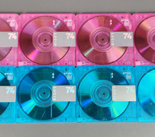 10 TDK Lucir Series 74 min MiniDisc MD Pink Blue - Picture 3 of 6