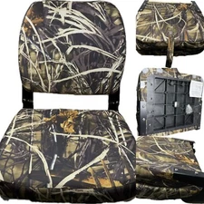 Portable Mountable Camo low back padded boat seat foldable NEW