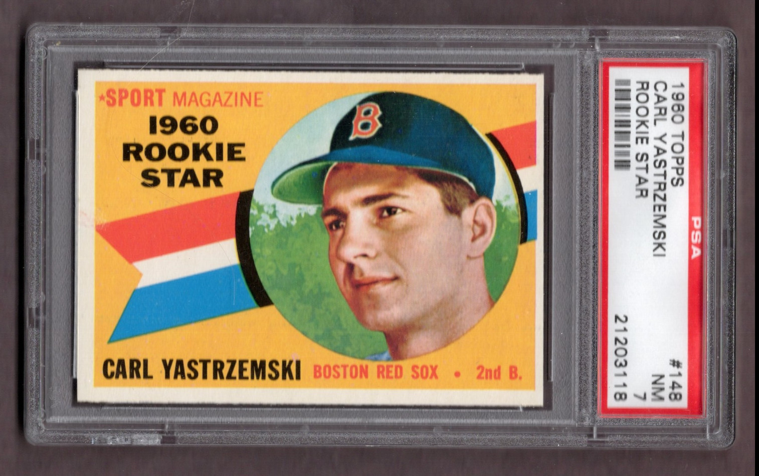 1960 Topps #148 Carl Yastrzemski Rookie Star PSA 7 *JAYSACE*
