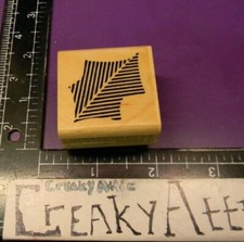 LINED LEAF TEXTURED RUBBER STAMP ANNETTE WATKINS E586 CREAKYATTIC